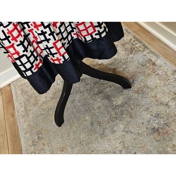 Milly Heidi Silk Red/Black Sundress Size 4 - Picture 4 of 10